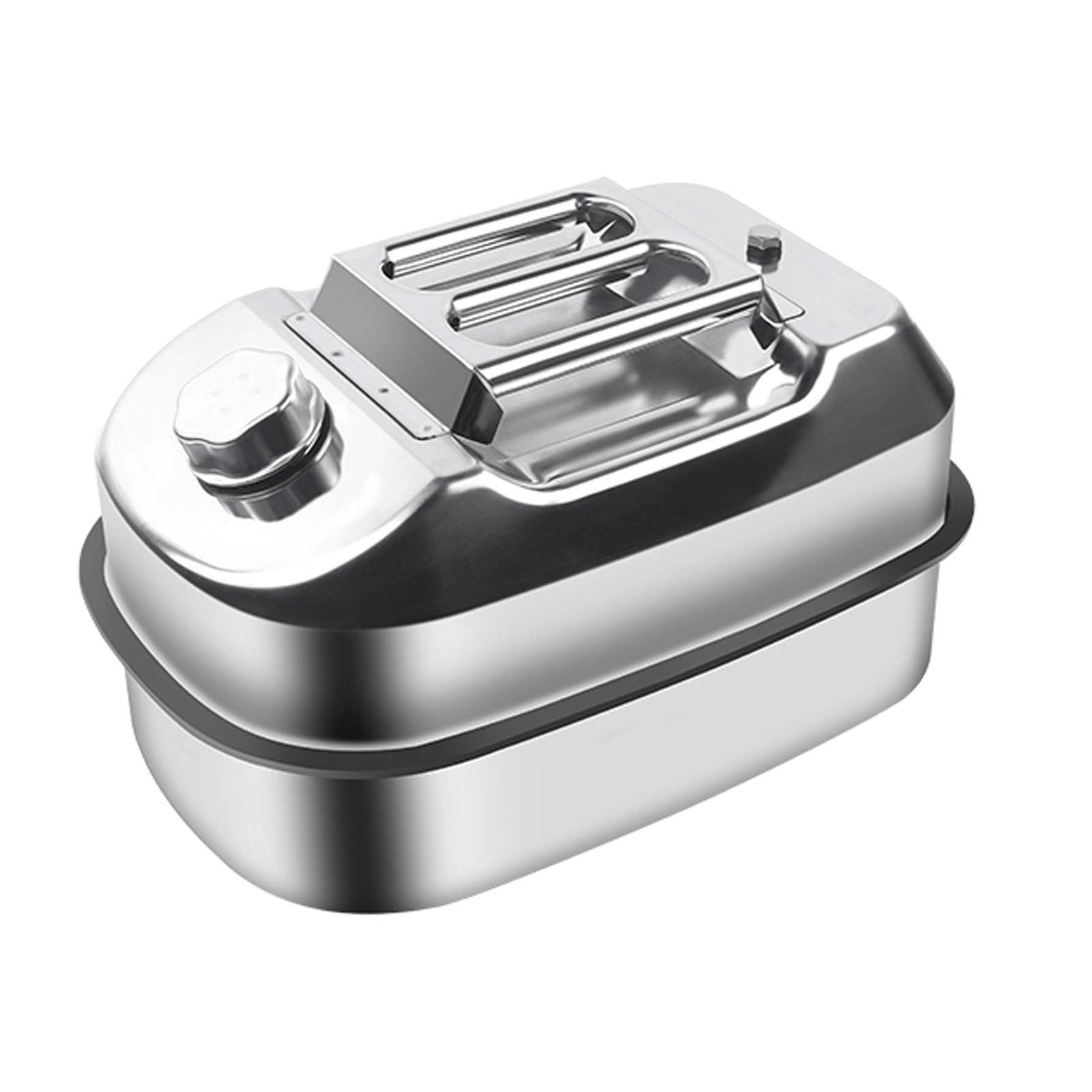 jerry can， Motorcycle Diesel Barrel 304 Stainless Steel Spare Fuel Tank Horizontal Petrol Can with(20L)