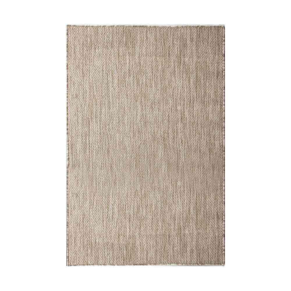 OLIVO.shop Tappeto Esterno Terrazzo e Balcone, Tappeto Interno Esterno in Polipropilene per Giardino e Patio, Antiscivolo, Look Naturale, RESORT (BEIGE, 120x180 cm)