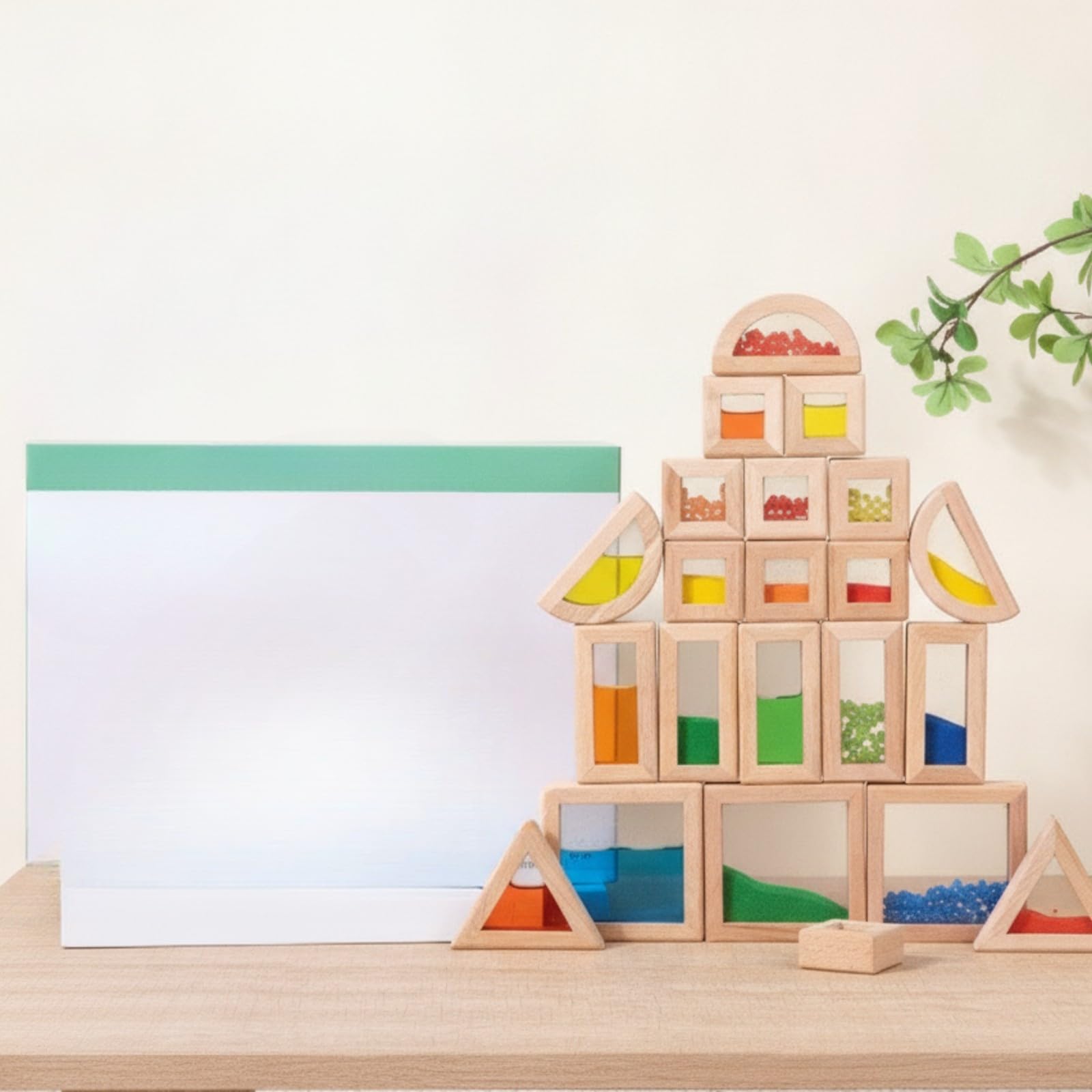 22 Stück Transparent Lichausteine SinneswahrnehmungBausteine, für Zimmer,