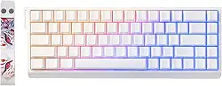 YUNZII Teclado mecânico magnético para jogos MADLIONS MAD68 HE com gatilho rápido, 60% de efeito Hall, interruptores magnéticos, acionamento ajustável, teclas PBT RGB hot-swappable, taxa de pesquisa
