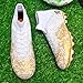 Men's Fashion Lace Up High Top Cleats Spike Soccer Football Shoes Non-Slip Breathable Outdoor Firmly Ground Athletic Baseball Lacrosse Rugby Combat Boots (Gold,4)