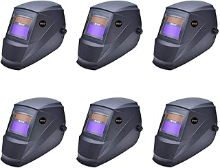 Antra AH7-220-0000 Solar Power Auto Darkening Welding Helmet with AF-220i Shade 9-13 with Grinding Feature Extra lens covers Good for TIG MIG MMA (6-(Pack)) - coolthings.us