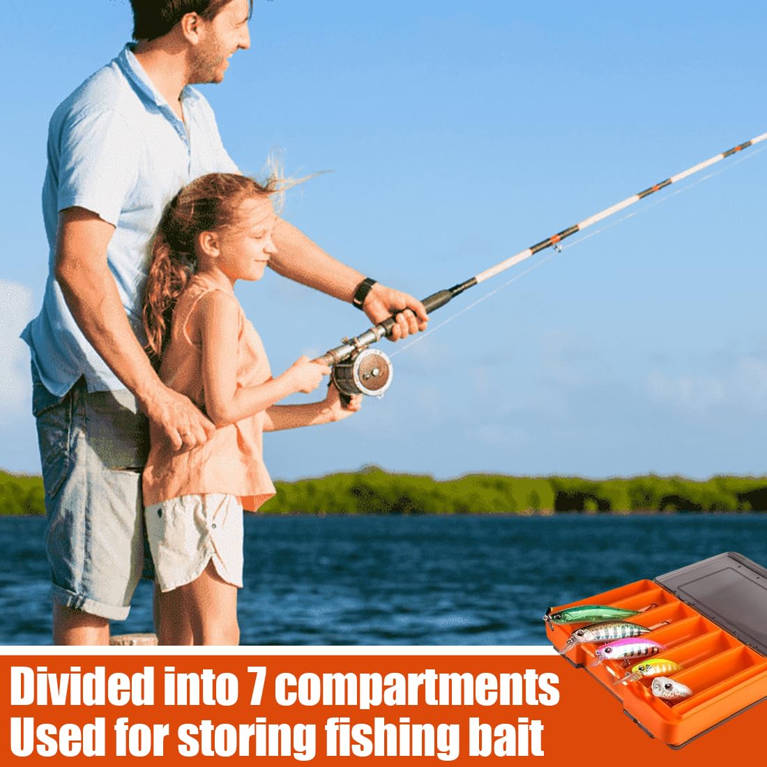 NHQZ 1 Pieza Bolsa de Pesca, Caja de Aparejos de Pesca, Caja de Caña de Pesca, Cebo de Pesca Portátil, Naranja, L, Herramientas Esenciales para Pescadores, Adecuado para Almacenar Varios Cebos
