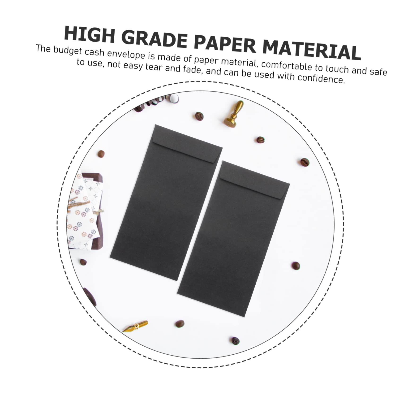 NUOBESTY 120pièces Enveloppes Autocollantes Pour Noir Pochettes Budget Multifonctions Pour Stockage Bijoux Billets Et Accessoires Pratique Pour Organisation Quotidienne