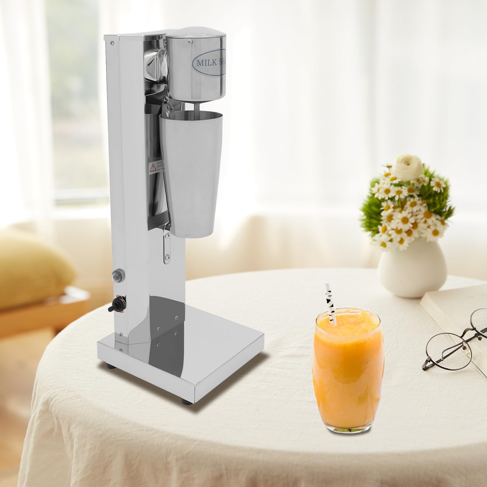 Macchina per Milkshake Macchina per Milkshake Commerciale 180W Elettrico Milkshake Maker Macchina Per Fare Milkshake A Testa Singola 18000rpm,Per Tè Al Latte, Shakes, Caffè