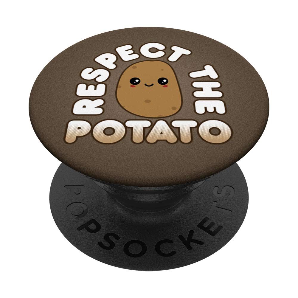 Funny Potato Gift Cute Kawaii Style Respect The Potato PopSockets PopGrip: Swappable Grip for Phones & Tablets