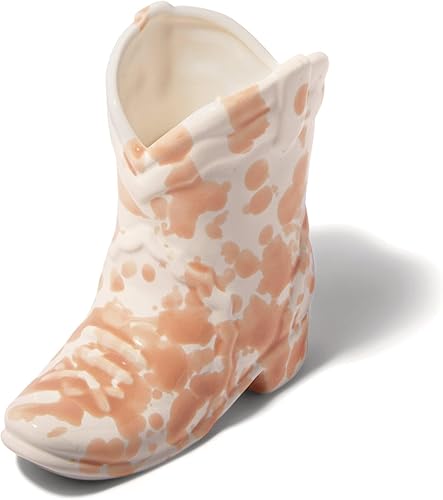 Paddywax Velas perfumadas de cerámica esmaltada Nashville Cowboy en forma de bota, 6 onzas, flor de cactus