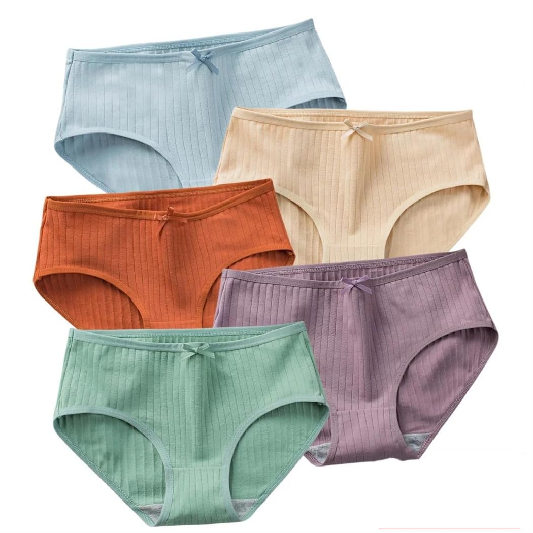 Mutandine da donna in cotone 4 pezzi a vita bassa slip comodi traspiranti intimo intimo