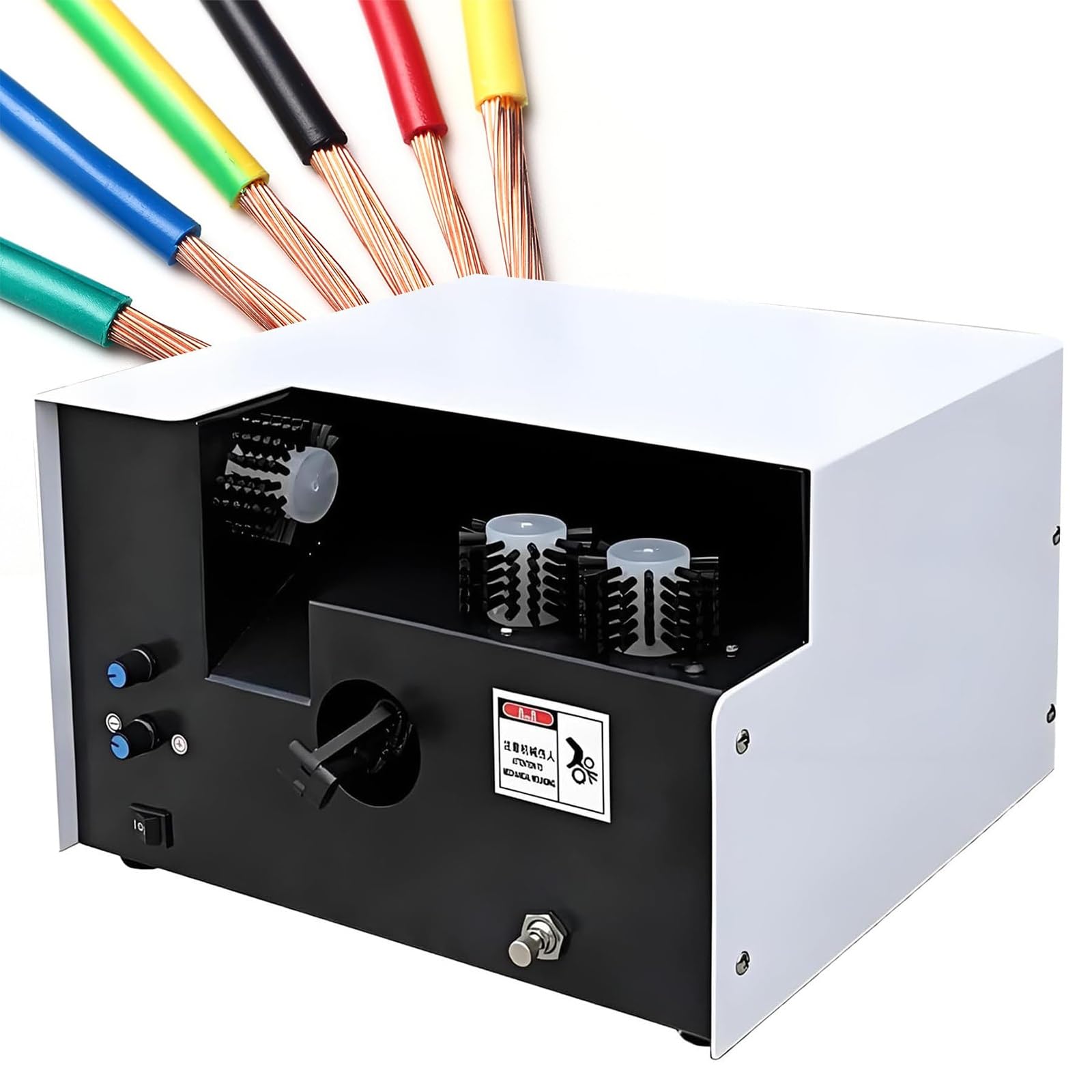 Automatyczna skręcarka do drutu, elektryczna skręcarka i ściągacz izolacji z 3 szczotkami, regulowana długość skręcania 5-60 mm, odpowiednia do produkcji i obróbki kabli