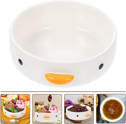 Miniatura 2 de UPKOCH Divertidos platos lindos para pollitos, mini plato de postre hecho a mano, plato de cerámica de seguridad de pato, plato de salsa para