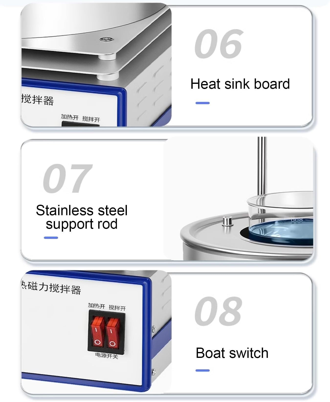 Magnetischer Mischbatterie mit Temperaturregelung, Digitalanzeige für Wasserbad und Ölbad, magnetische Heizung (Deepening)
