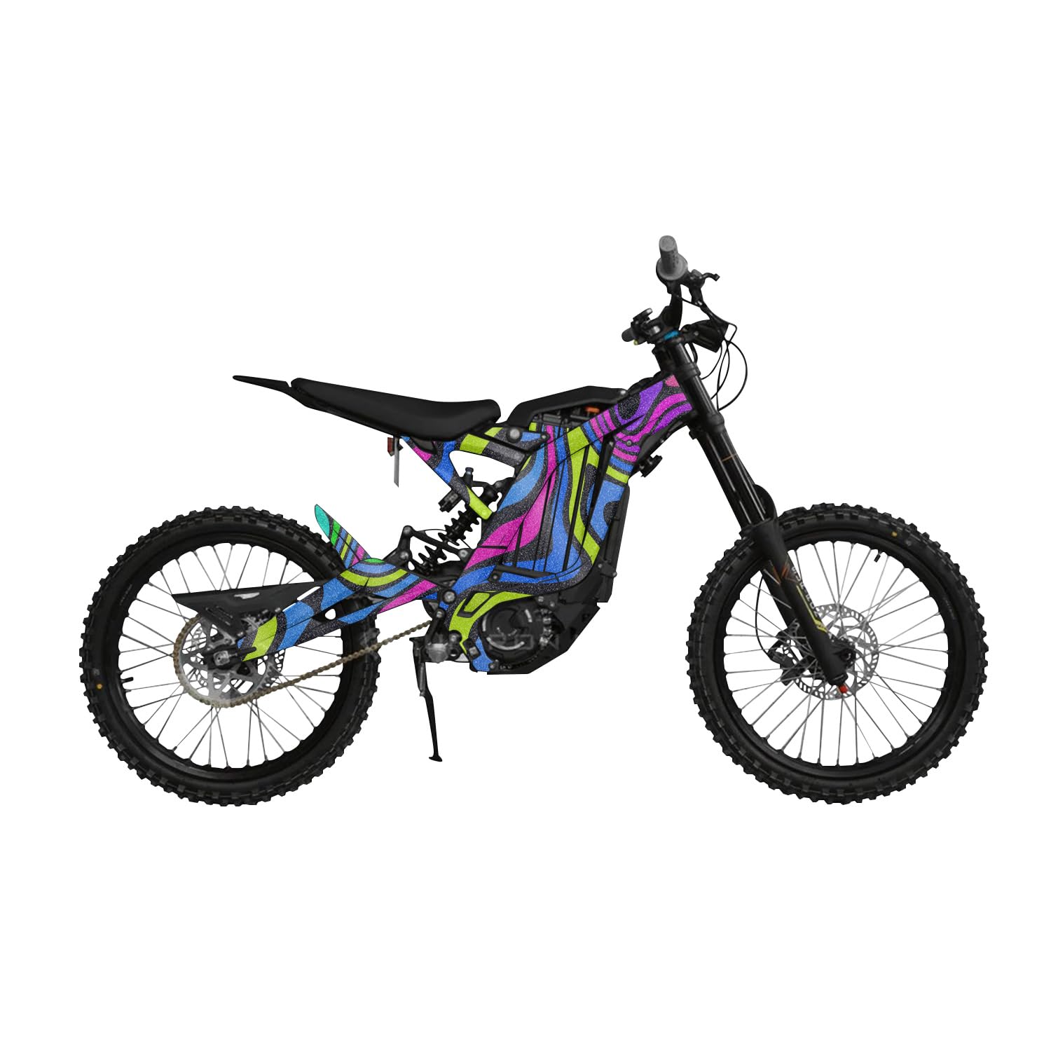 Glossy Glitter Surron Light Bee Graphics Kit Wrap - Fluorescent - Sur-Ron Skin - Premium 3M Vinyl Protective Wrap Decal Cover - Easy to Apply | Crafted in The USA by MightySkins