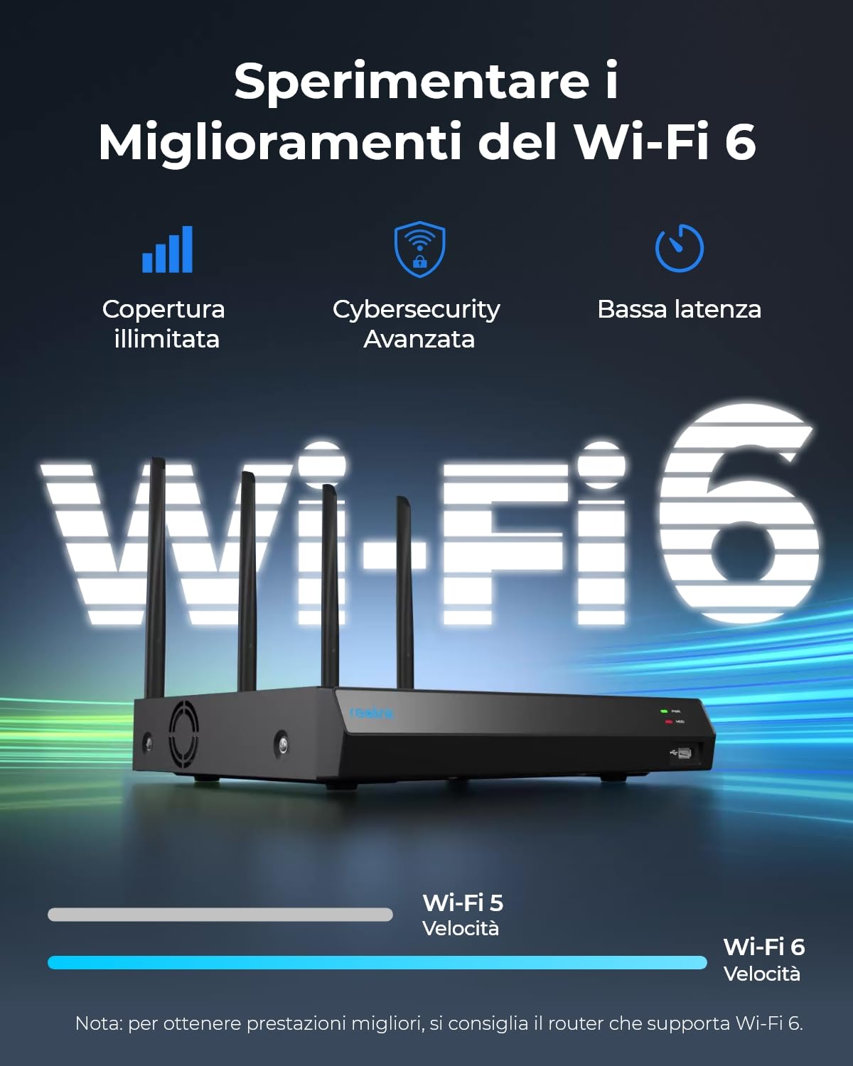 Reolink 4K 12CH NVR, Dual-band Wi-Fi 6, HDD 2TB Integrato, H.265, Supporta le Telecamere Wi-Fi e a batteria (tranne la telecamere 4G), Accesso Locale e Remoto, RLN12W (Ricondizionato)