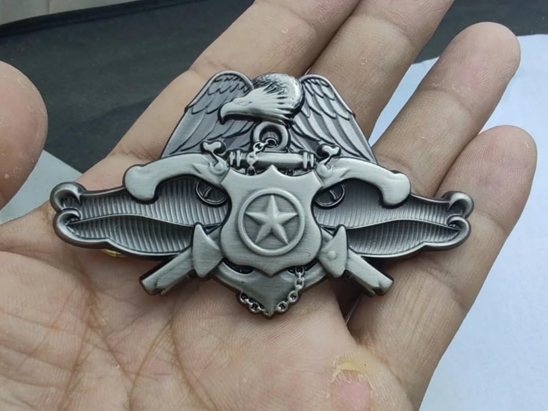 Reproduction USN MASTER SECURITY FORCES SPECIALIST BADGE PIN gray
