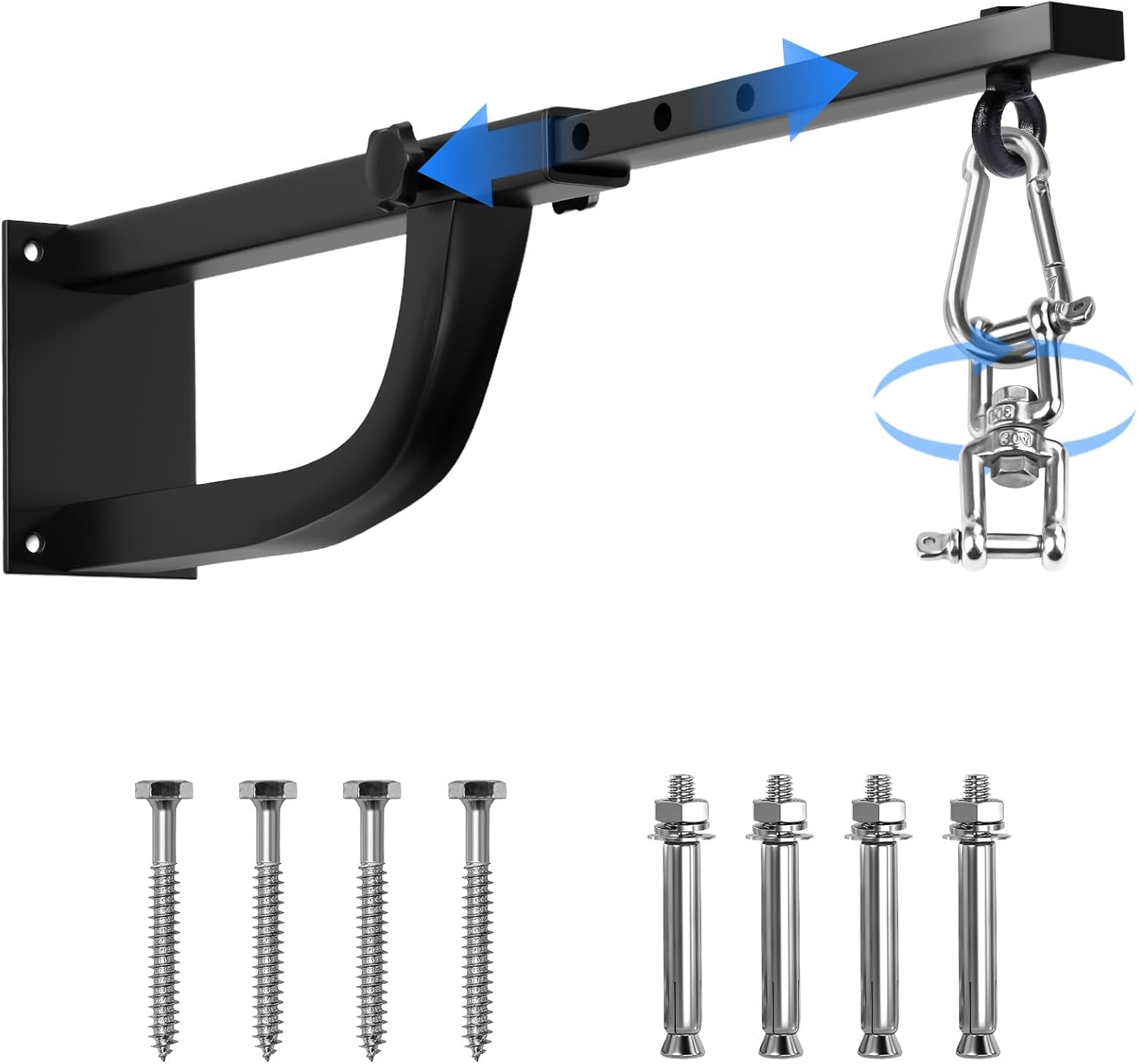 Punching Bag Hanger, Boxing Bag Wall Bracket Heavy Hanger Rated Hanging Stand Silent Rotation for Home Gym Indoor Outdoor Boxing Exercise