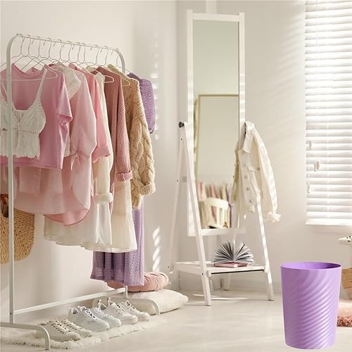 Miniatura 3 de XAJH Basurero pequeño de plástico, cubo de reciclaje de papelera de 1.8 galones, cubo de basura de perfil delgado para espacios compactos, baño,