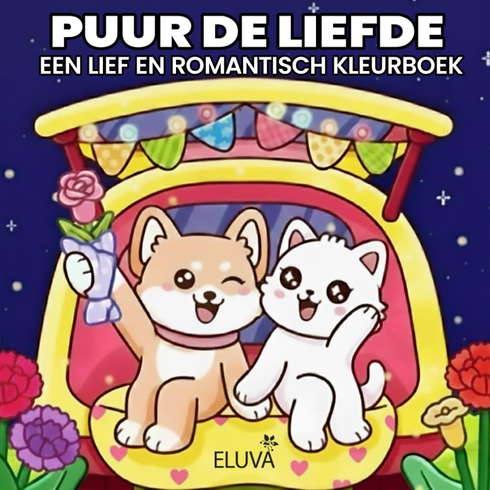 Cozy Puur de Liefde Een Lief en Romantisch Kleurboek: 60 Grote en Makkelijke Kleurplaten van Verliefde Dieren voor Stressvermindering en Rustgevende Momenten voor Kleurders van Elk Niveau