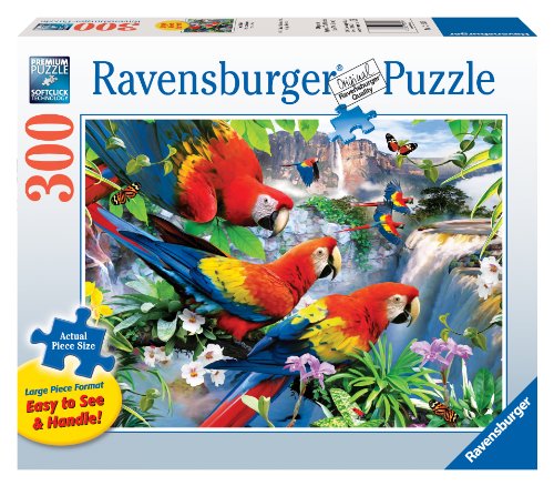 Ravensburger Tropical Birds Large Format 300 Piece Jigsaw Puzzle for Adults – Every Piece is Unique, Softclick Technology Means Pieces Fit Together Perfectly