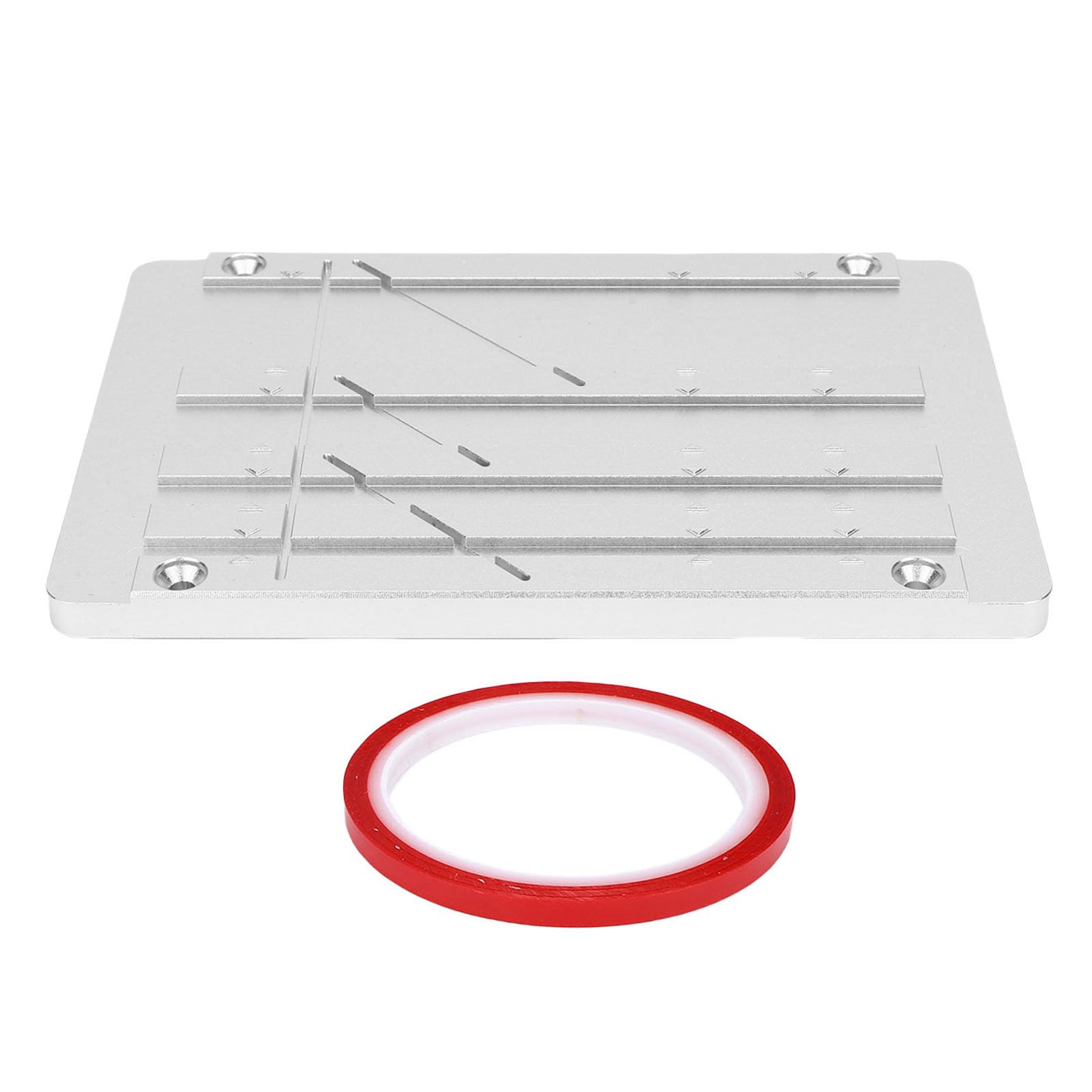 XUMIUZIY Splicing Block Kit, Professional Studio Grade CNC Aluminum Alloy for 1 1/2 1/4 1/8 Inch 10 Inch Reel to Reel Tapes, with Full Track Connection for Tape Reel to Reel Recorders (Red)