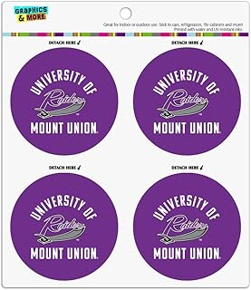 University of Mount Union Raiders Refrigerator Fridge Locker Vinyl Circle Magnet Set