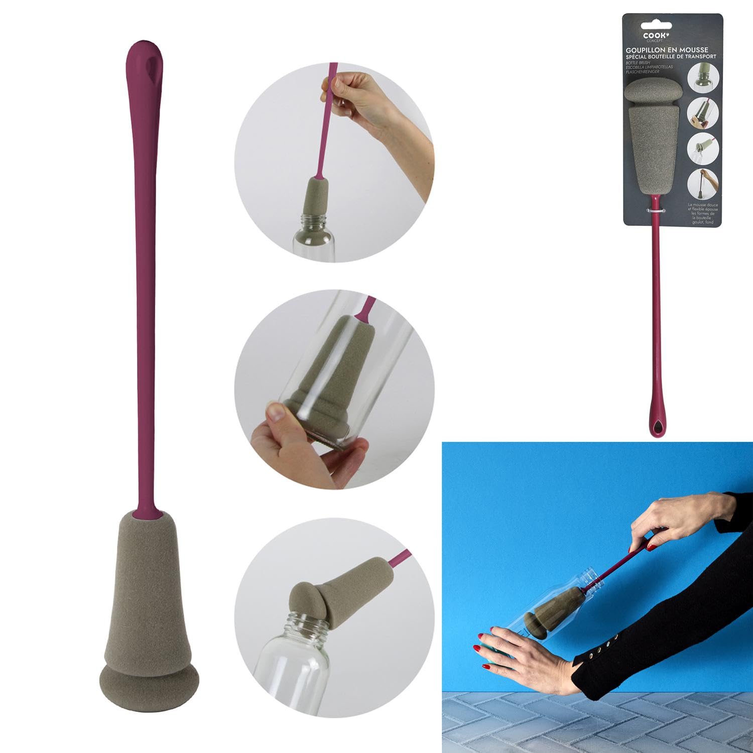 COOK CONCEPT Spazzola Speciale per Bottiglie