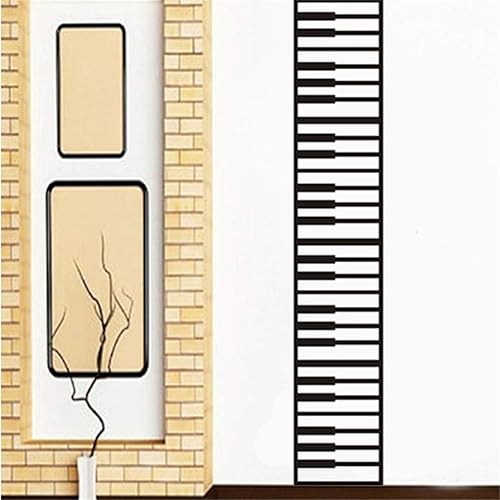 Miniatura 3 de BIBITIME 4 calcomanías de pared para teclado de piano de bricolaje, teclas creativas de instrumentos musicales, calcomanías de vinilo para música,