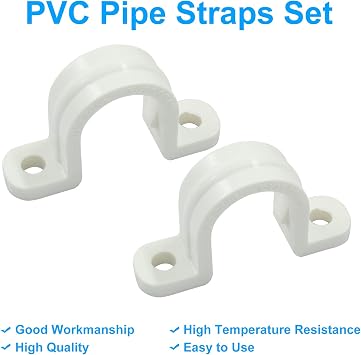 Bonsicoky 12 Set PVC Pipe Clamps, 5/8