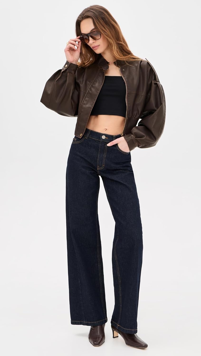 Lioness Women's Gigi Faux Leather Bomber Jacket