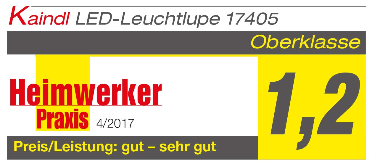 Kaindl LED Leuchtlupe mit Schwanenhals, Echtglas, 3 Dioptrien