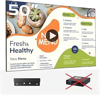 50 Inch 4K UHD 1000nits Wall Mount Digital Signage Slim Fit Frameless Co...