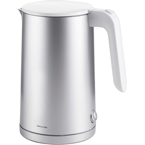 ZWILLING Enfinigy Cool Touch 1.5-Liter Electric Kettle, Cordless Tea Kettle & Hot Water, Silver