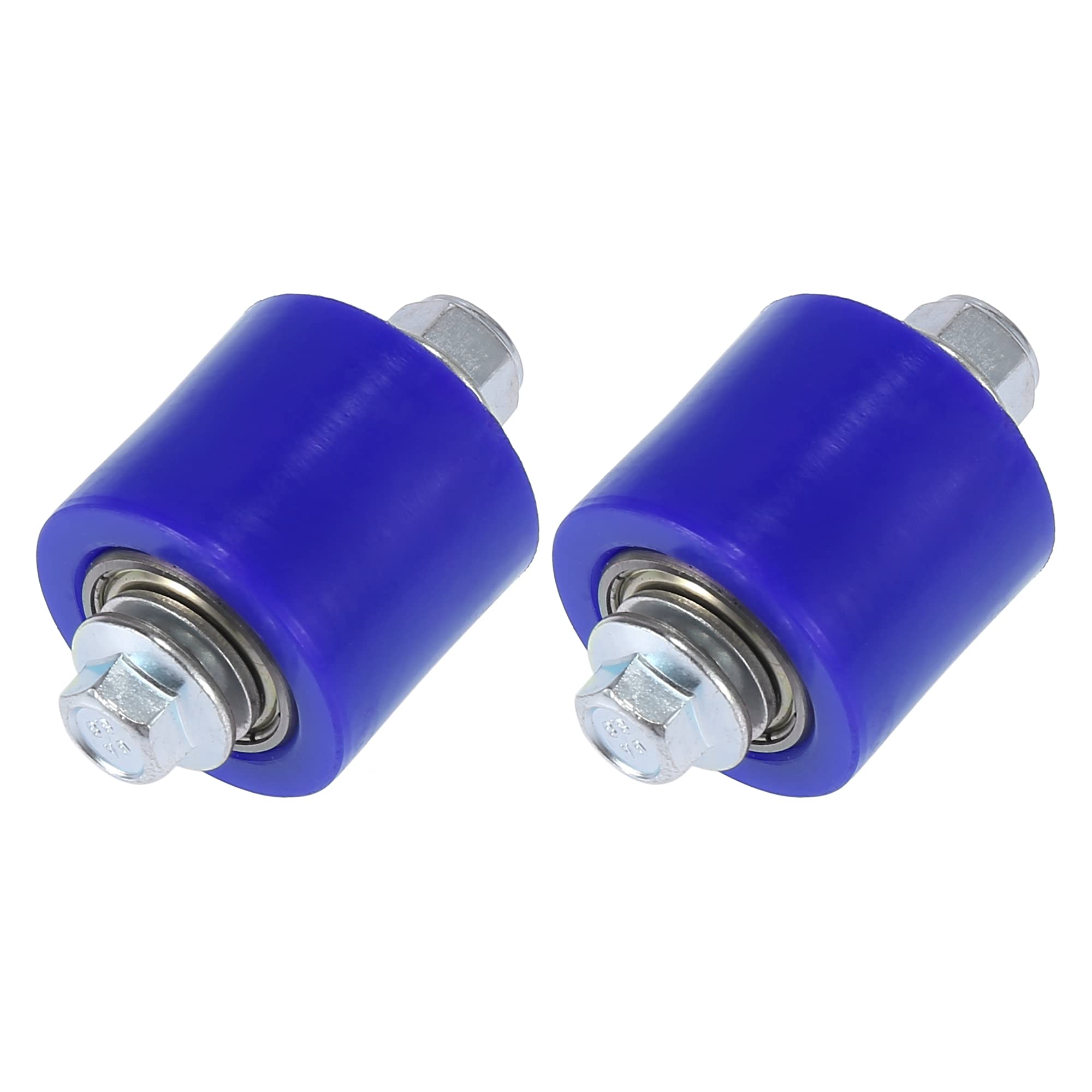 Motoforti Lot de 2 galets de chaîne de moto de 8 mm - Bleu