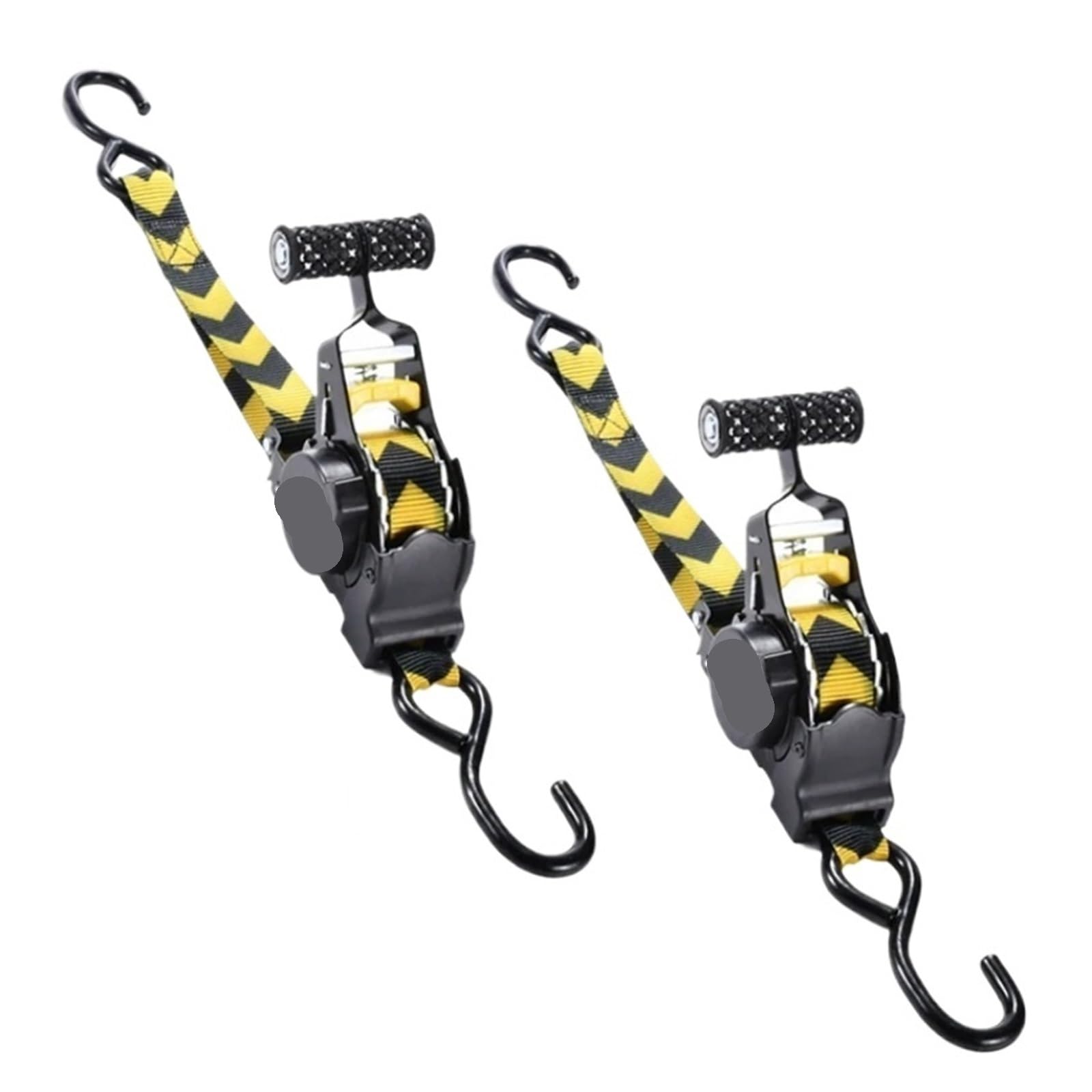 cinchas de Amarre Correa de trinquete retráctil automática, 680KG, 330CM, for Transporte Carga, camión, Motocicleta, Viaje, Correas Resistentes liberación rápida(Yellow 2 Pieces)