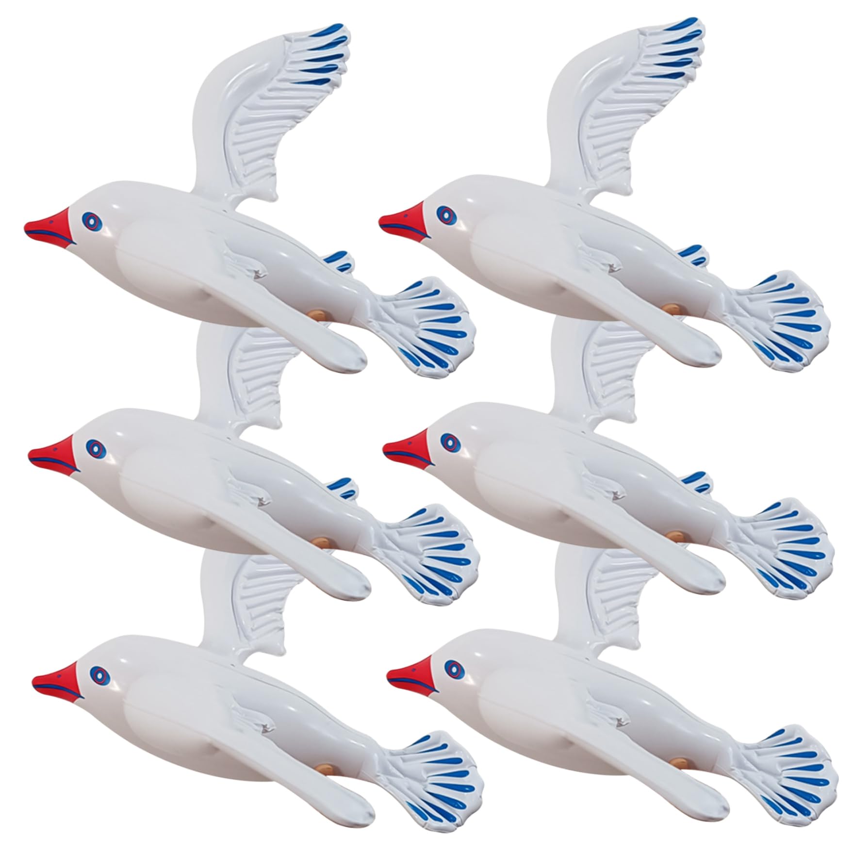 Inflatable Animal|Inflatable Animal 6Pcs Jumbo Flying Bird Seagull Decor Blow Up Animals Seagull Ornaments Balloons Pool Floats for Birthday Wedding Beach Pool Party Supplies