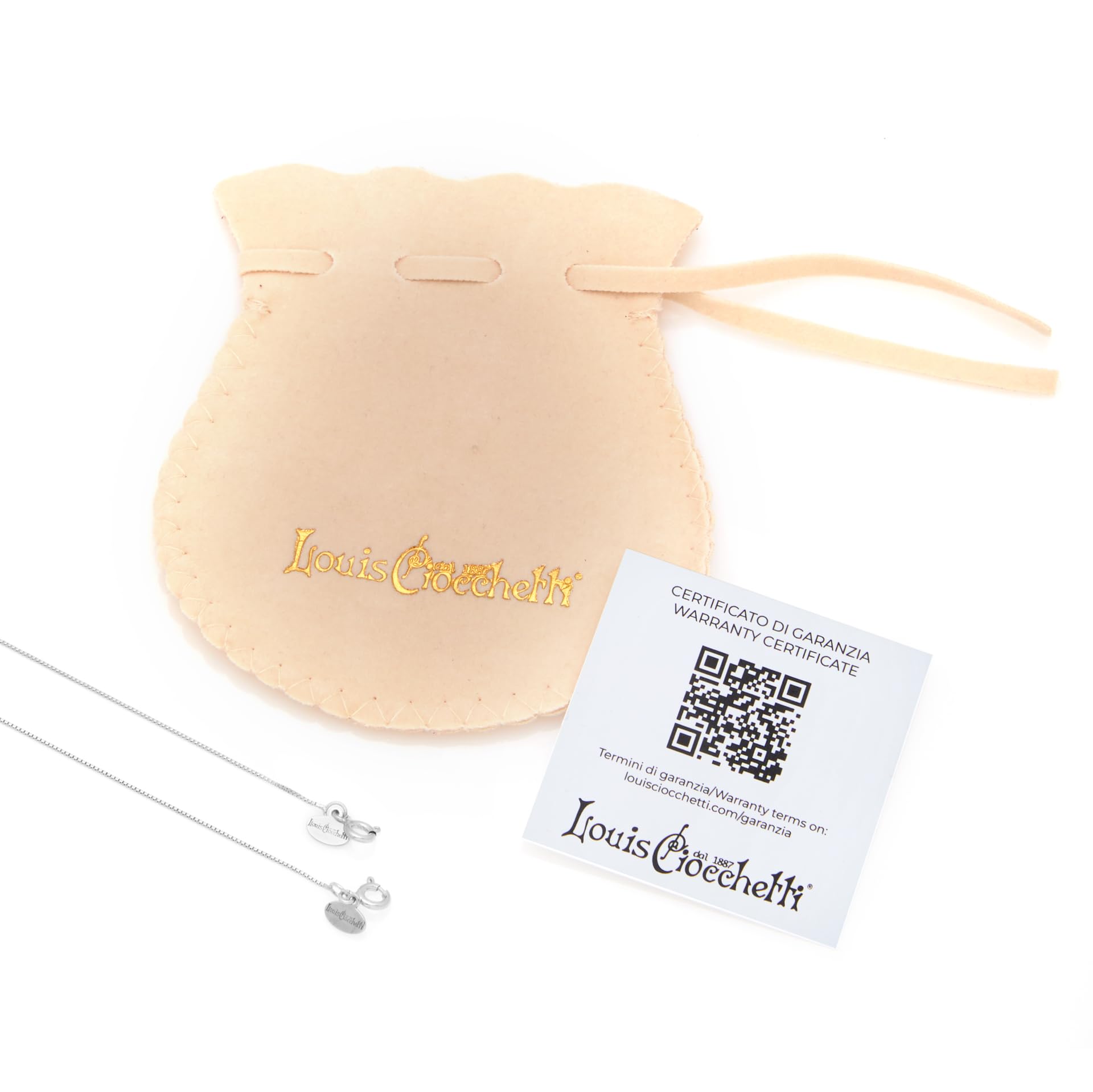 Louis Ciocchetti dal 1887- Catenina Argento 925 Sottile, Fine, Collana donna, Uomo, Collanina Maglia veneziana, ideale per ciondoli, made in italy