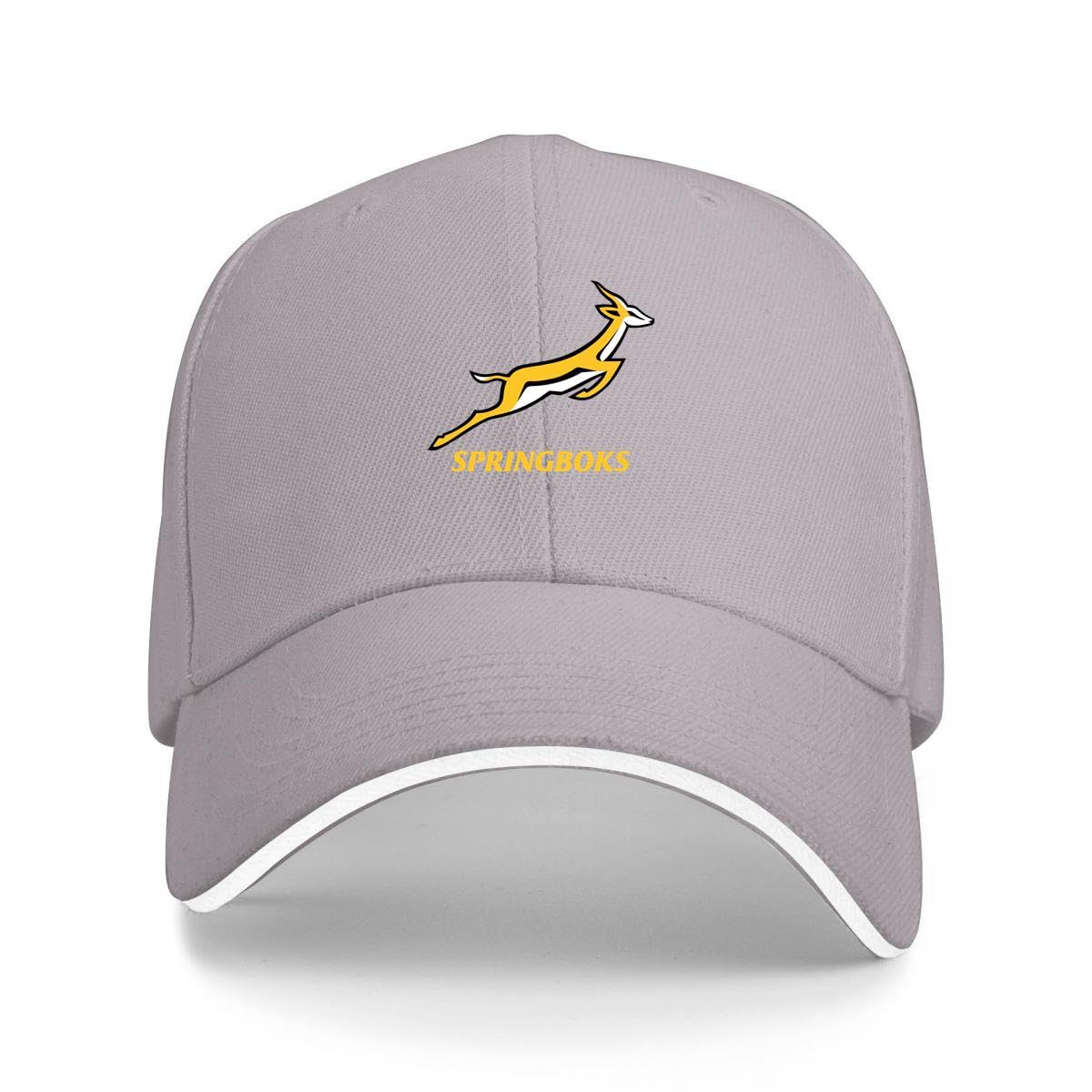 Kunbeqas Unisex Baseball Cap South Africa National Rugby Union Summer Cotton Golf Cap Men Adjustable Baseball Caps Gray