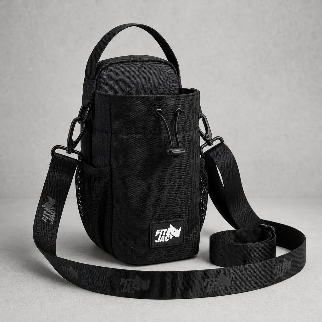 Bolsa Deportiva Magnética de Gimnasio | Bolso Deportivo con Imanes | Impermeable y Compacta | Mantén tu Móvil, Botella y Llaves Siempre a Mano | Unisex para Gym o Fitness (Negro)