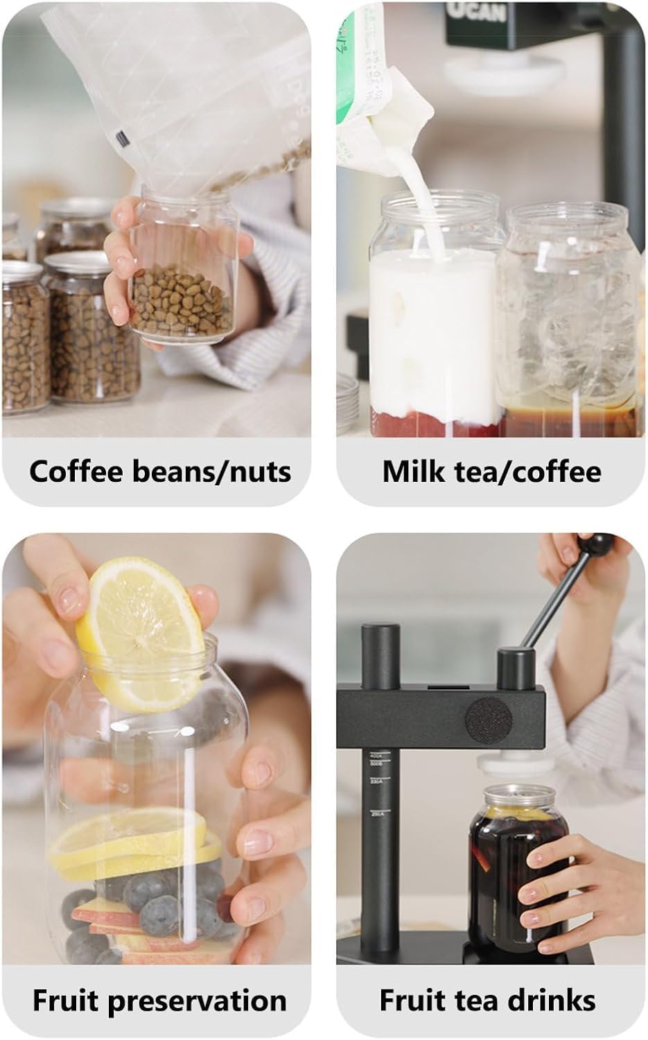 Jednorazowe butelki na sok, szczelne plastikowe kubki do zamykania puszek z aluminiowymi pokrywkami, butelki PET na napoje do smoothie i boba, łatwe otwieranie