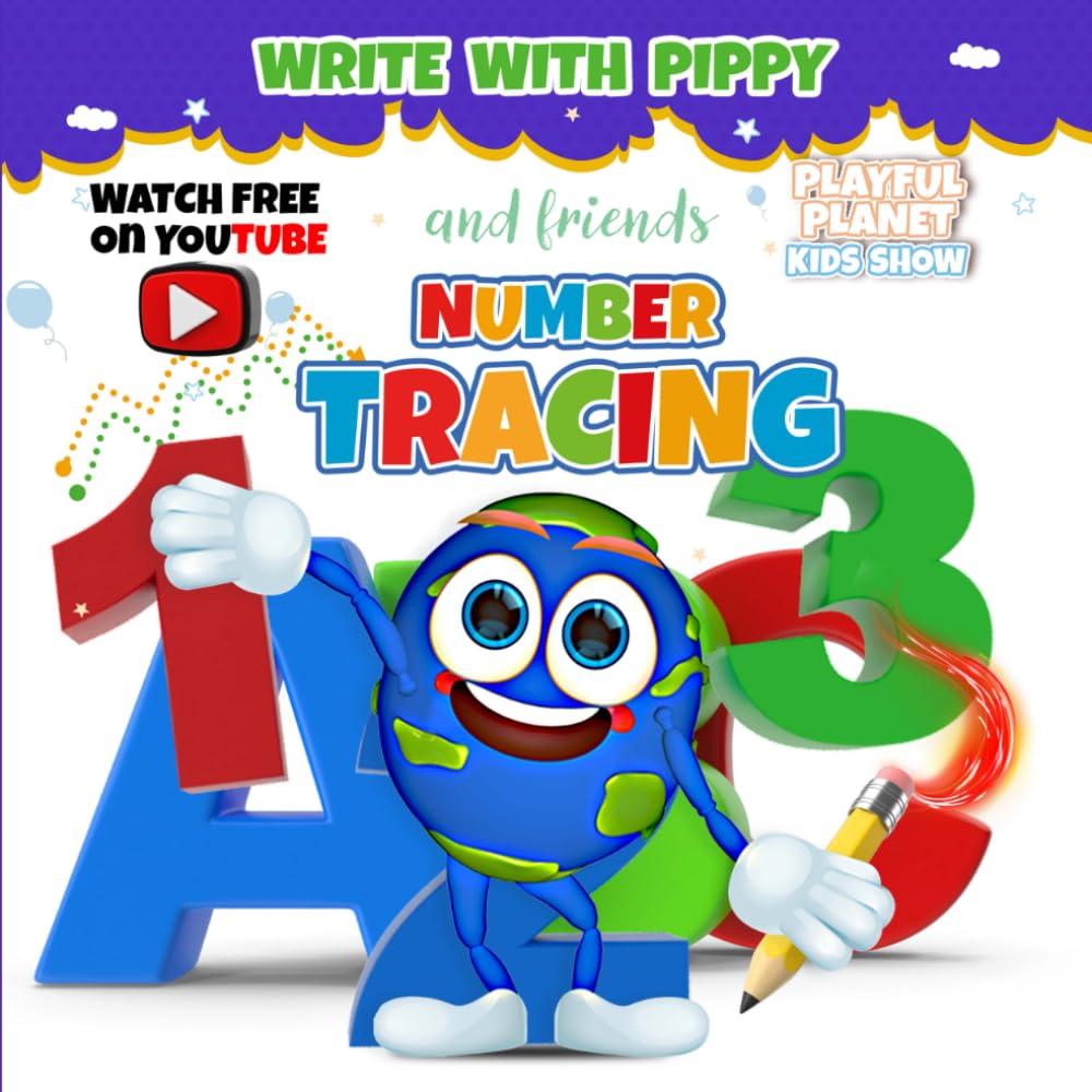 Learn Numbers 1–20 the Fun Way!: Color and Trace Number from 1 to 20 with Pippy