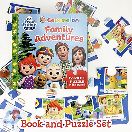 CoComelon Board Book and 12 Large Piece Jigsaw Puzzle for