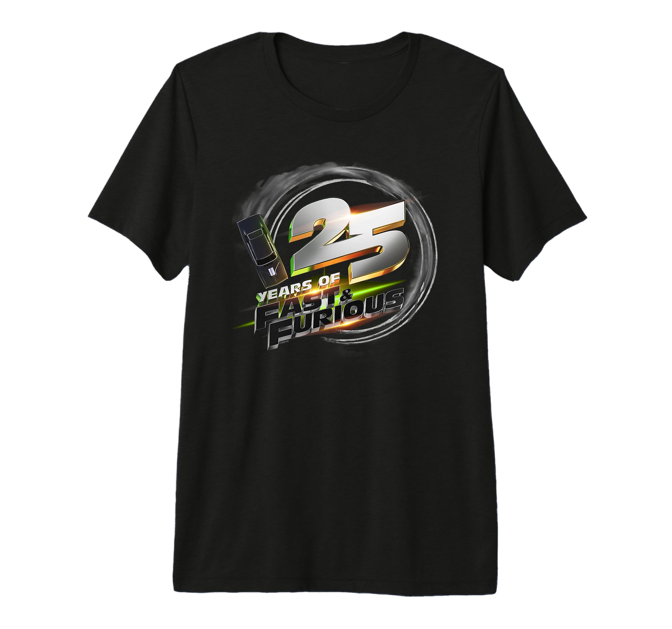 Fast & Furious 25th Anniversary Metallic Emblem Premium Tri-Blend T-Shirt
