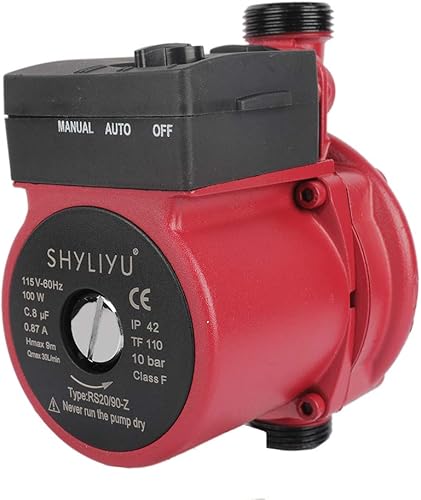 Miniatura 6 de SHYLIYU Bomba de refuerzo de presión de agua Bomba circuladora Bomba de recirculación automática de agua caliente 115V60Hz Bomba de refuerzo de