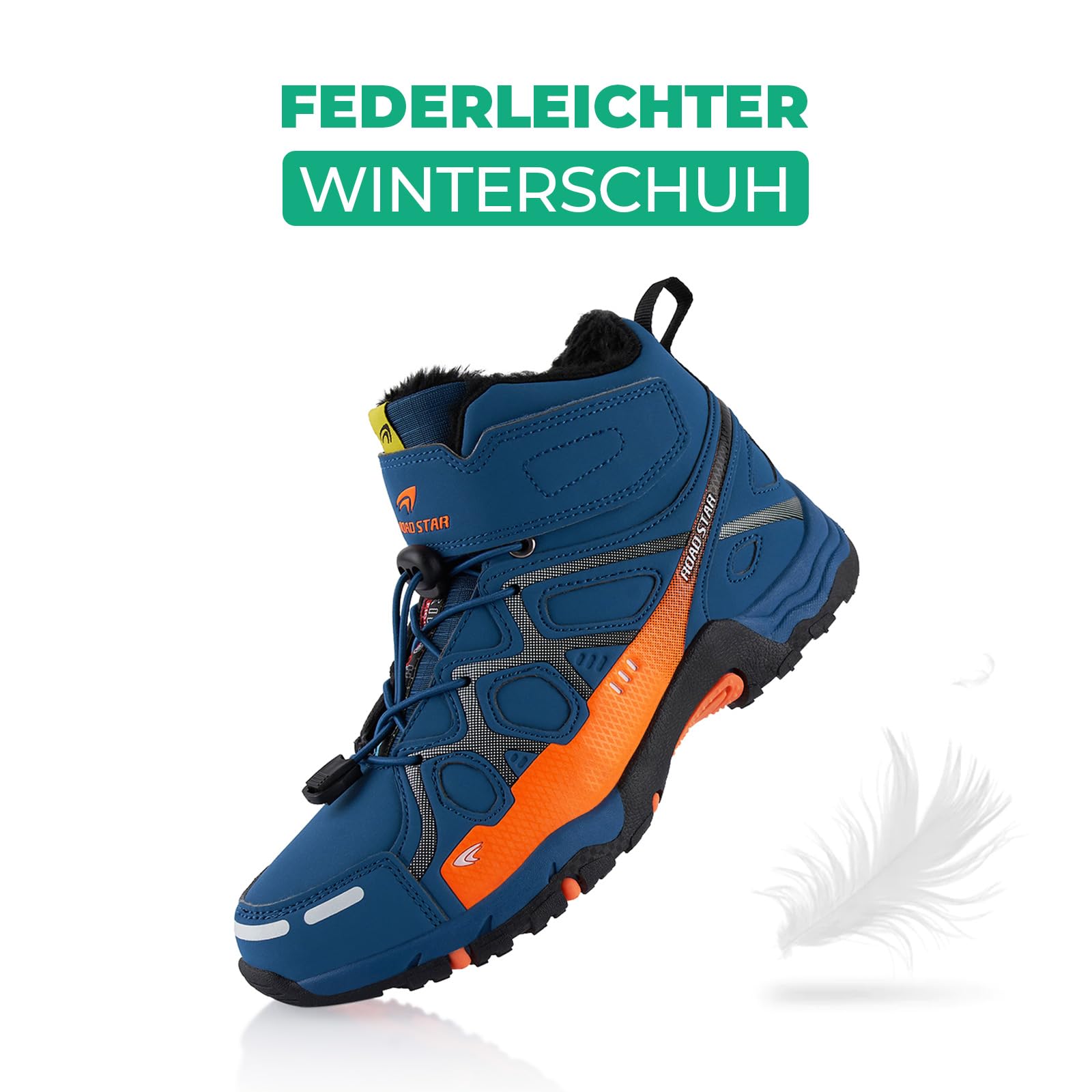 Fusskleidung® Damen Herren Wanderschuhe warm gefütterte Winterstiefel
