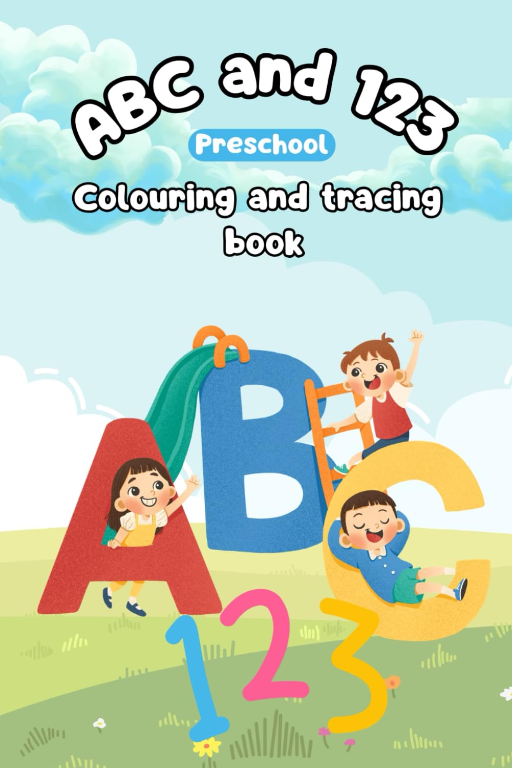 ABCand123 Colouring and tracing book