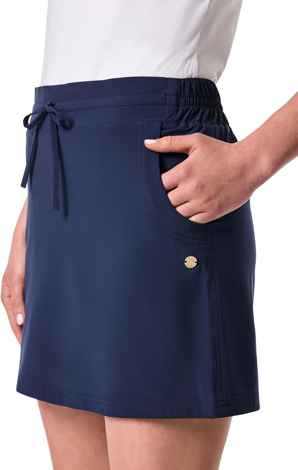 Travel Skort with Built-in Shorts & Drawstring - UPF 50+ Sun Protection - Mendocino