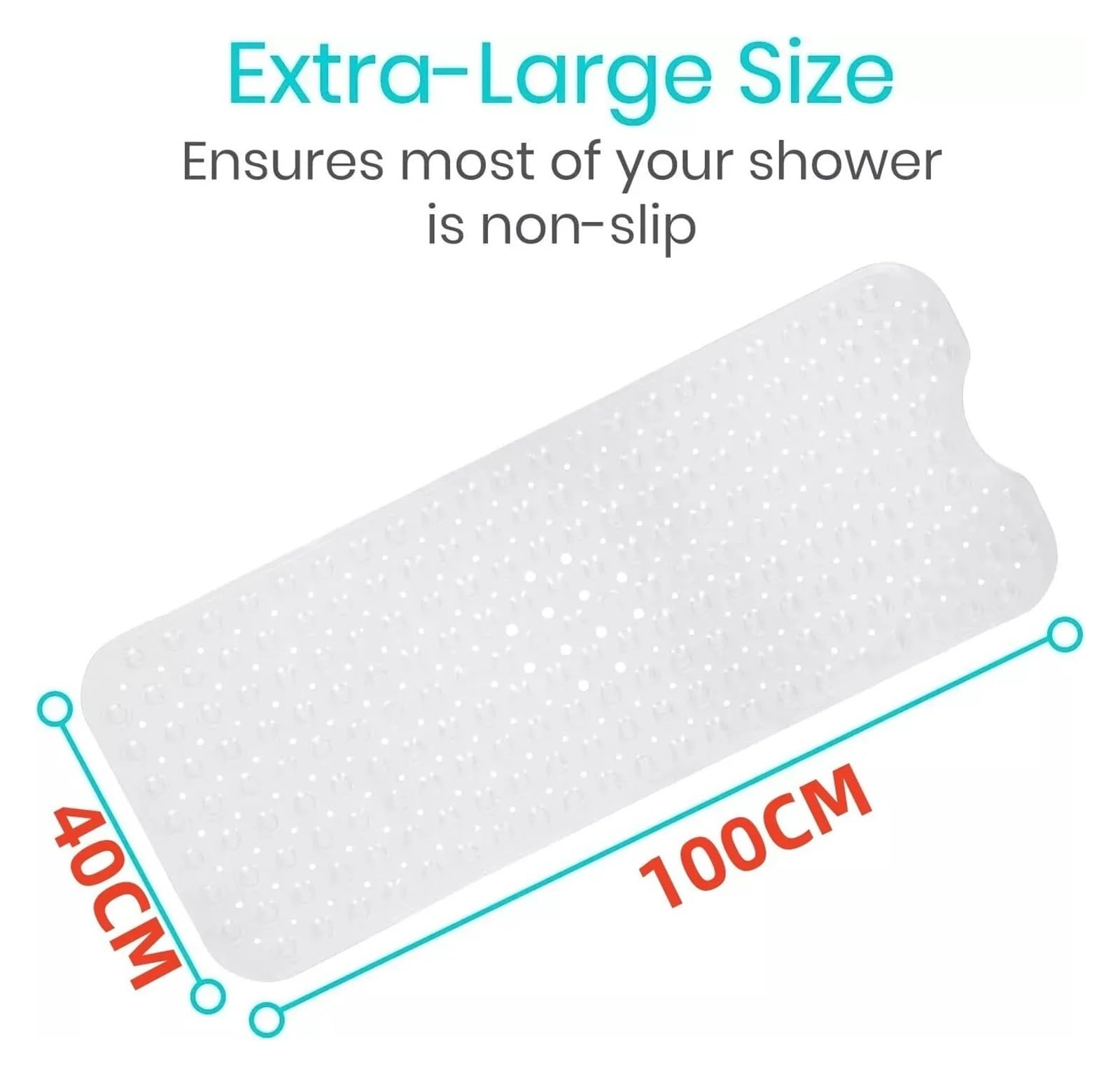 Tapis de Bain AntidéRapant Très Grand Tapis de Bain en Caoutchouc antidérapant