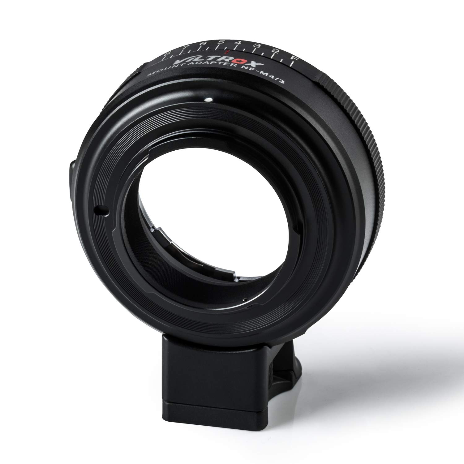 Viltrox NF-M4/3 - Adattatore di montaggio manuale per obiettivo Nikon G/F/AI/S/D su M4/3 Mount fotocamera GH5 GH4 GF1 GF6 GX85 GX7 E-M5 E-M10 E-M10II E-PL3 Pen-F con apertura