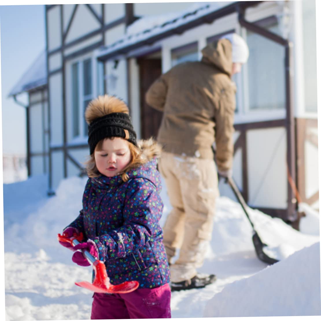 Schneeschaufel für Kinder, Edelstahlgriff, Strandschaufeln, Kunststoffspaten, Schaufeln, Schneewerkzeug, 3 Stück