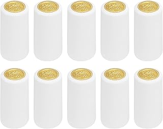 sourcing map 100 cápsulas termorretráctiles de PVC para botellas de vino, tapas retráctiles, cubierta superior retráctil, forma de uva, para bodegas de vino y cocina doméstica, color blanco, 30 x 60