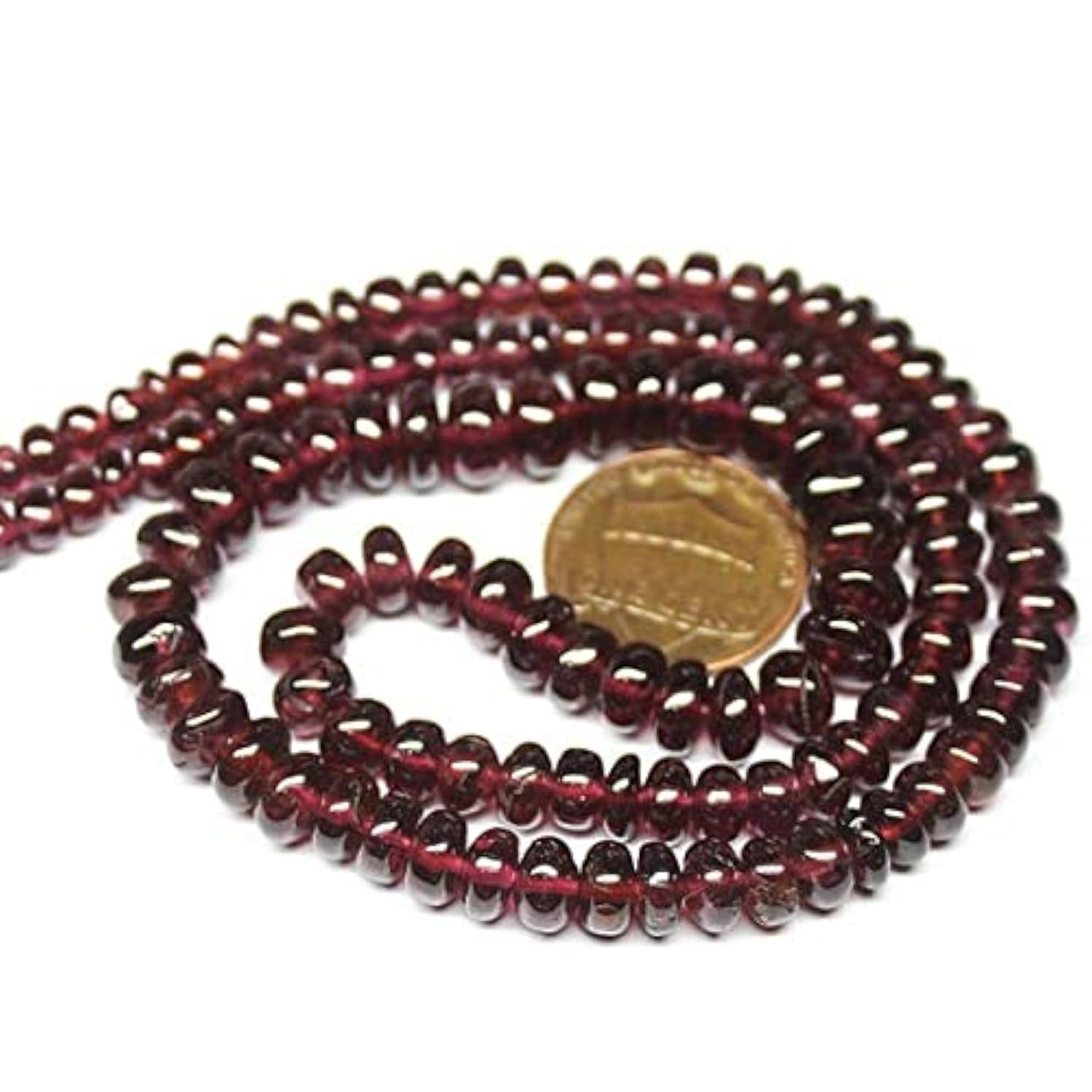 Grenat rhodolite rose naturel LKBEADS perles lisses pour éviter la casse